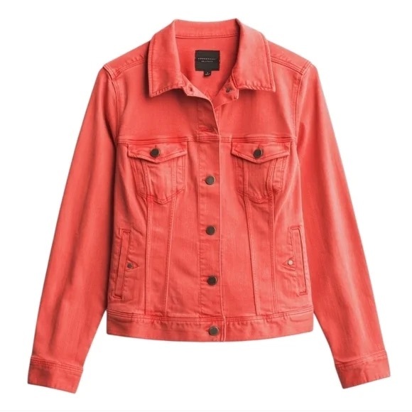 Madewell Jackets & Blazers - Madewell Women's Vibrant Coral Jean Jacket
